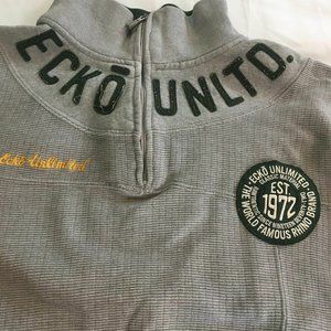 #25 Ecko Unltd heavy pullover embroidered medium KNITTED KNIT OAKLAND A'S